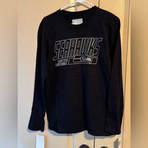 NFL Seahawks Men’s Long Sleeve Tee - Black Size Small